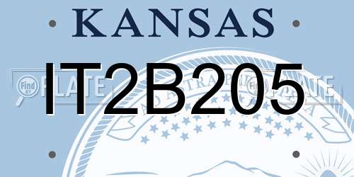 IT2B205 Kansas License Plate