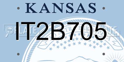 IT2B705 Kansas License Plate