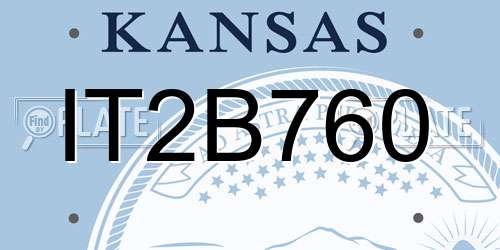 IT2B760 Kansas License Plate