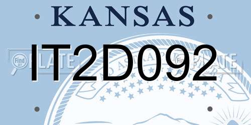IT2D092 Kansas License Plate