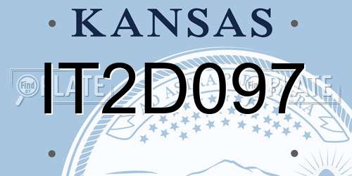 IT2D097 Kansas License Plate