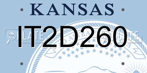 IT2D260 Kansas License Plate