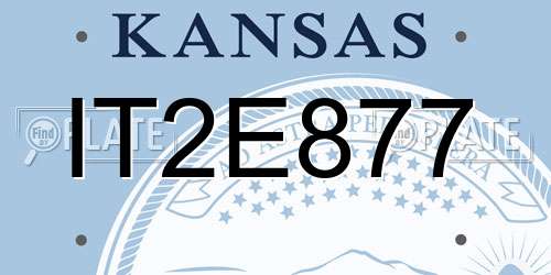 IT2E877 Kansas License Plate