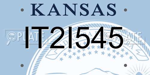 IT2I545 Kansas License Plate