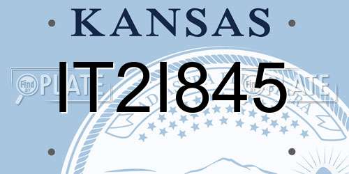 IT2I845 Kansas License Plate