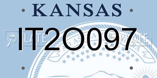 IT2O097 Kansas License Plate