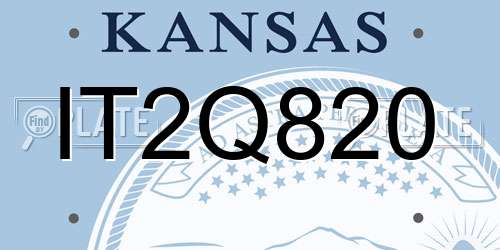 IT2Q820 Kansas License Plate