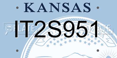 IT2S951 Kansas License Plate