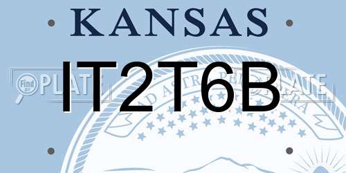 IT2T6B Kansas License Plate
