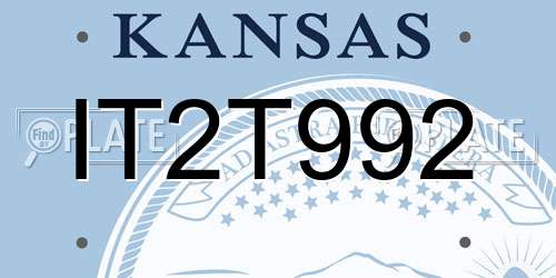 IT2T992 Kansas License Plate