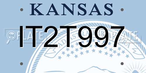 IT2T997 Kansas License Plate
