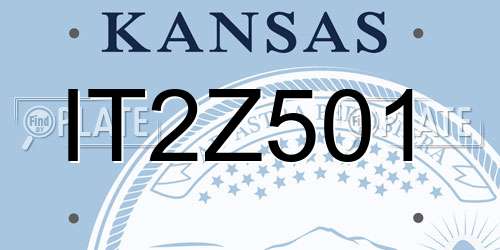 IT2Z501 Kansas License Plate