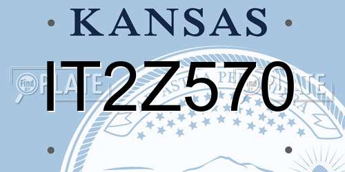 IT2Z570 Kansas License Plate
