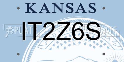 IT2Z6S Kansas License Plate