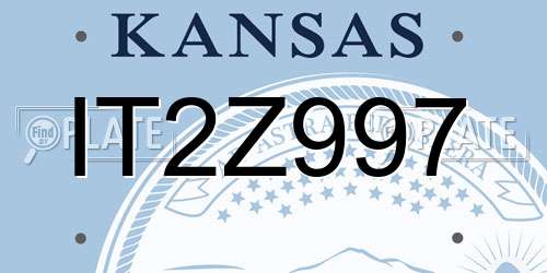 IT2Z997 Kansas License Plate