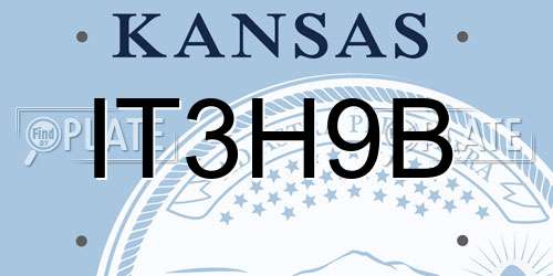 IT3H9B Kansas License Plate