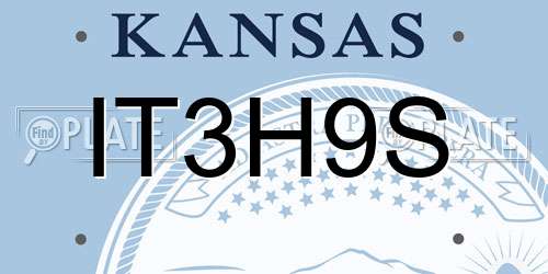 IT3H9S Kansas License Plate