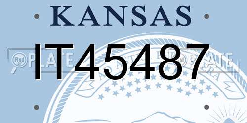 IT45487 Kansas License Plate