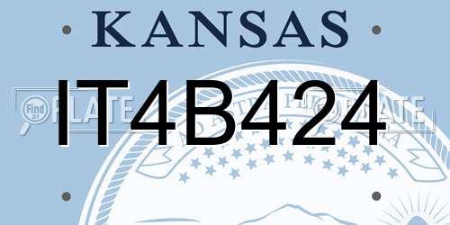 IT4B424 Kansas License Plate