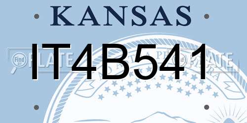 IT4B541 Kansas License Plate