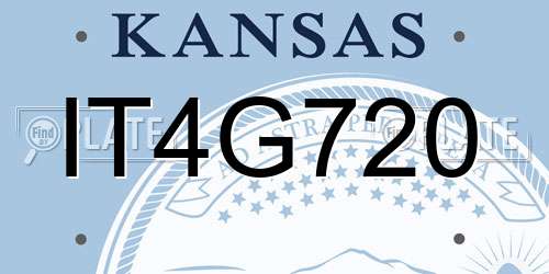 IT4G720 Kansas License Plate