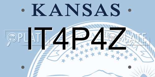 IT4P4Z Kansas License Plate