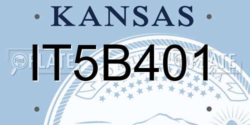 IT5B401 Kansas License Plate