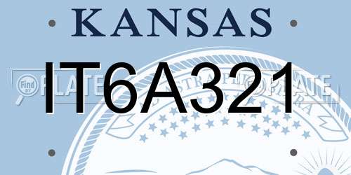 IT6A321 Kansas License Plate