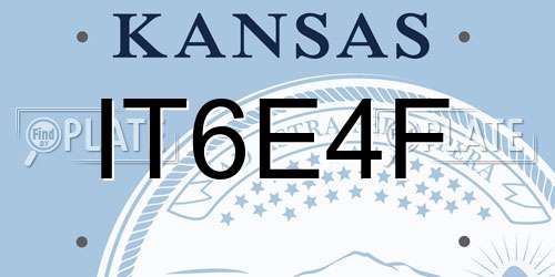 IT6E4F Kansas License Plate