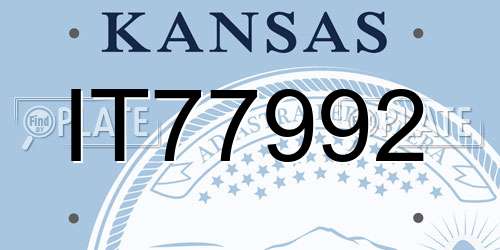 IT77992 Kansas License Plate