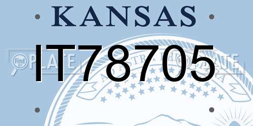 IT78705 Kansas License Plate