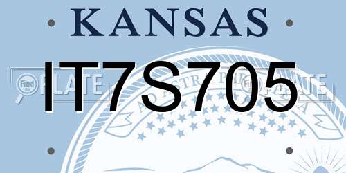 IT7S705 Kansas License Plate