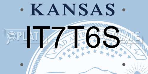 IT7T6S Kansas License Plate
