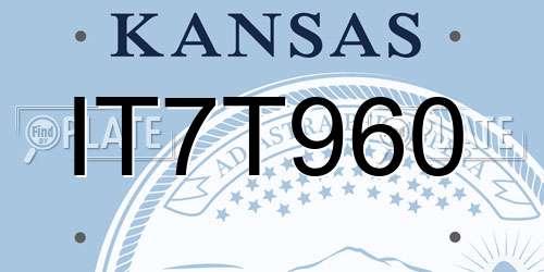 IT7T960 Kansas License Plate