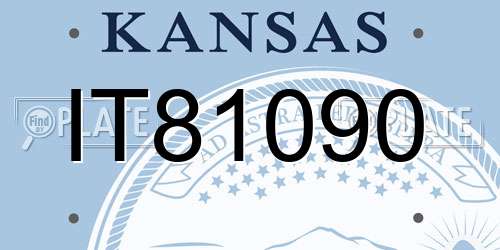 IT81090 Kansas License Plate
