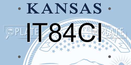 IT84CI Kansas License Plate