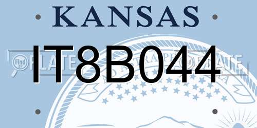 IT8B044 Kansas License Plate