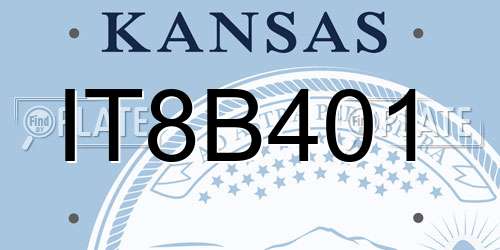 IT8B401 Kansas License Plate