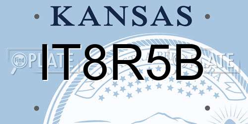 IT8R5B Kansas License Plate