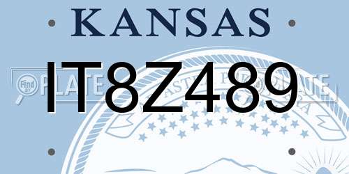 IT8Z489 Kansas License Plate