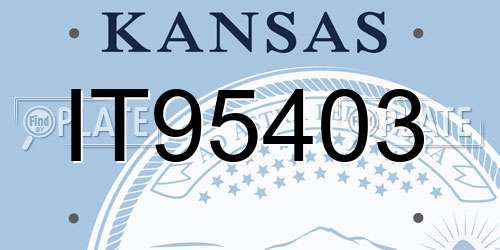 IT95403 Kansas License Plate
