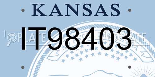 IT98403 Kansas License Plate