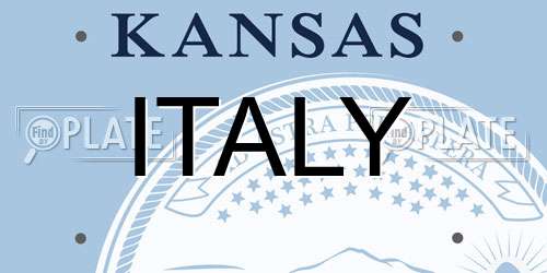 ITALY Kansas License Plate