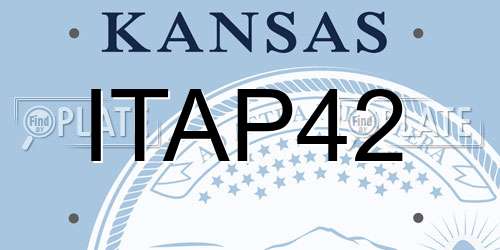ITAP42 Kansas License Plate