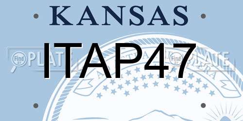 ITAP47 Kansas License Plate