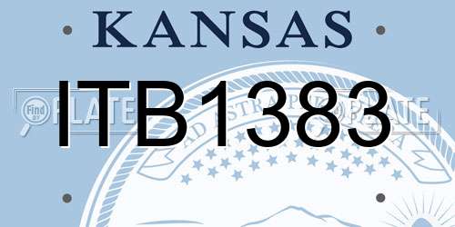 ITB1383 Kansas License Plate