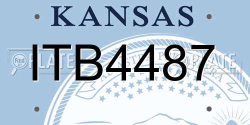 ITB4487 Kansas License Plate