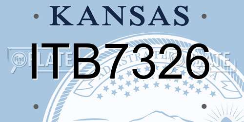 ITB7326 Kansas License Plate