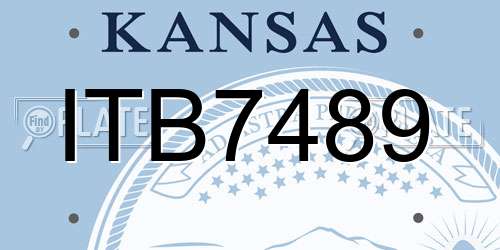 ITB7489 Kansas License Plate
