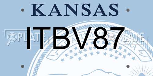 ITBV87 Kansas License Plate